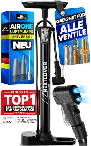 Nextcover Standpumpe Fahrrad alle Ventile mit Manometer
