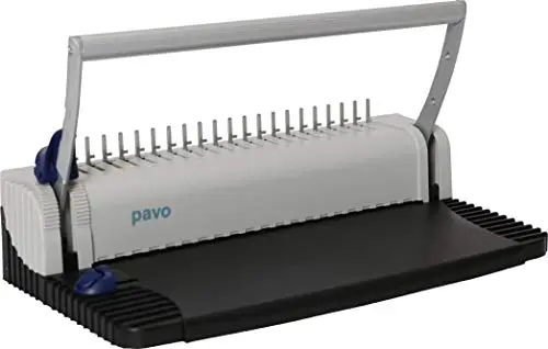 Pavo - Bindemaschine, Bindegerät bis 150 Blatt, inklusive 75teiligem Starterset, schwarz/grau