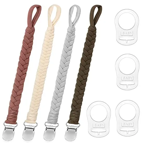 annhao schnullerkette baumwolle 4er set