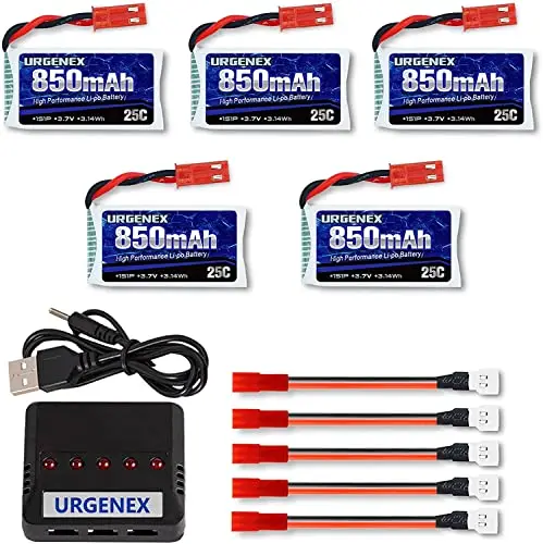 URGENEX 3.7V 850mAh LiPo Akku mit JST