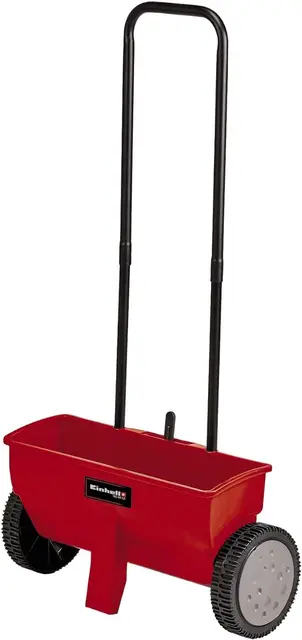 Einhell Streuwagen GC-SR 12 (12 l, 45 cm Streubreite, Doppelschubbügel, beidseitiger Schnappverschluss, Stellhebel, korrosionsfeste Walze, Gehäuse aus bruchfestem Kunststoff)