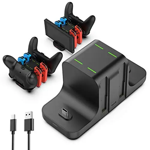 GeeRic 6-in-1 Ladestation für Nintendo Switch
