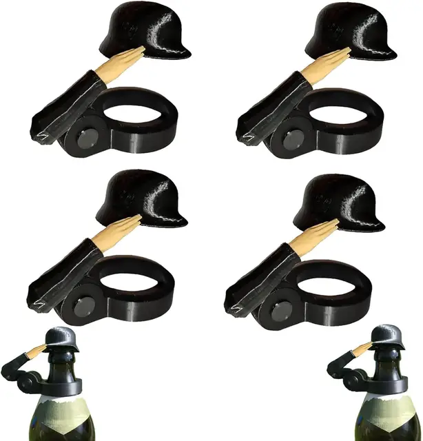 soldat salut bierflaschen helm 4er set