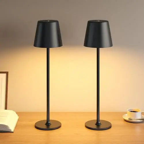 UPXNBOR LED Tischlampe Kabellos 2er Set