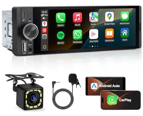 mrsxwpy 1 din autoradio mit 6,36 zoll