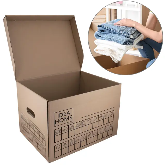 IDEA HOME Movebox Umzugskarton mit Deckel 6er-Set