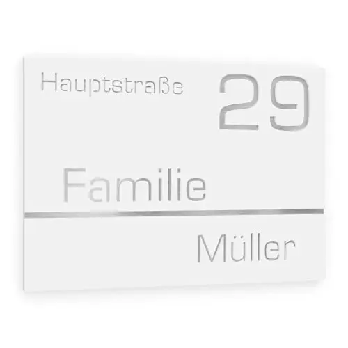 graviers design hausnummer edelstahl