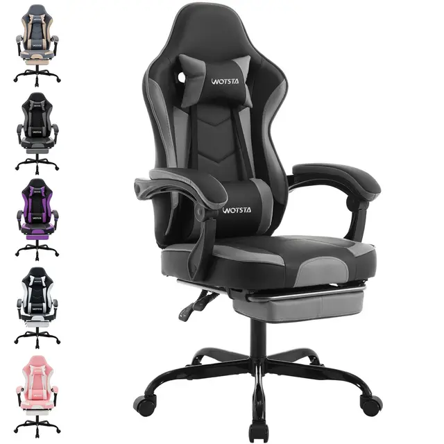 WOTSTA Gaming Chair mit Fußstütze
