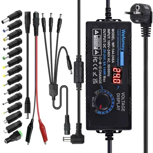 wefomey 3v-24v 6a 144w labornetzteil