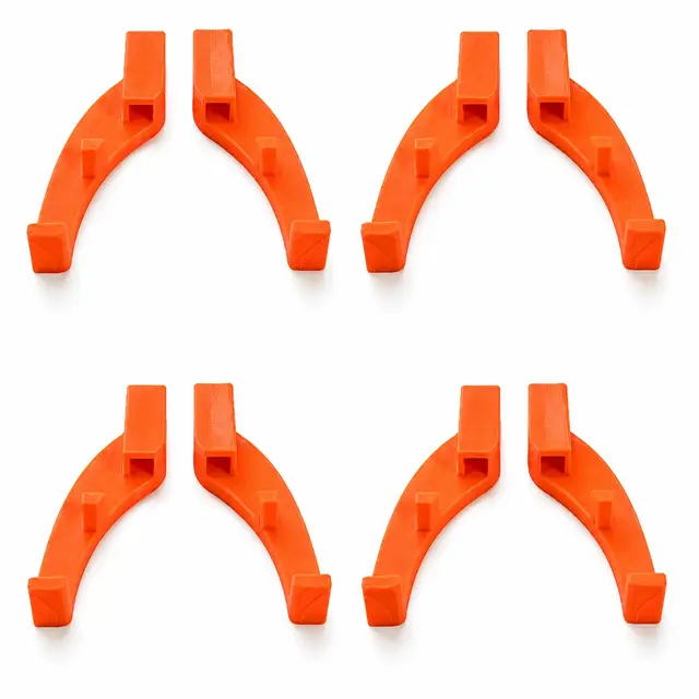4 Stück Fenstersicherung Wohnmobil, Wohnmobil Fensterriegel aus UV-Beständigem Kunststoff mit Drahtsicherung und Manipulationsschutz(Orange)