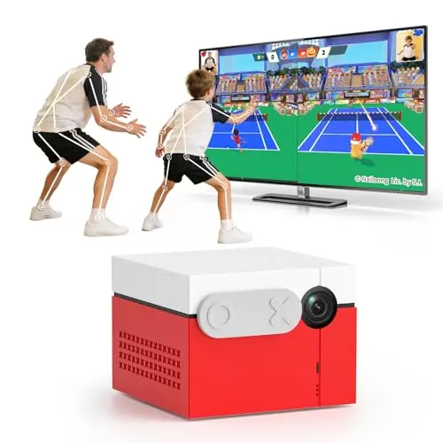 Kinhank MotionX Spielekonsole für Kinder und Familien, KI Bewegungsspielkonsole mit über 40 Spielen, Monatliche Updates, Plug & Play Interaktives Videospielsystem, Geschenk für Kinder und Familien