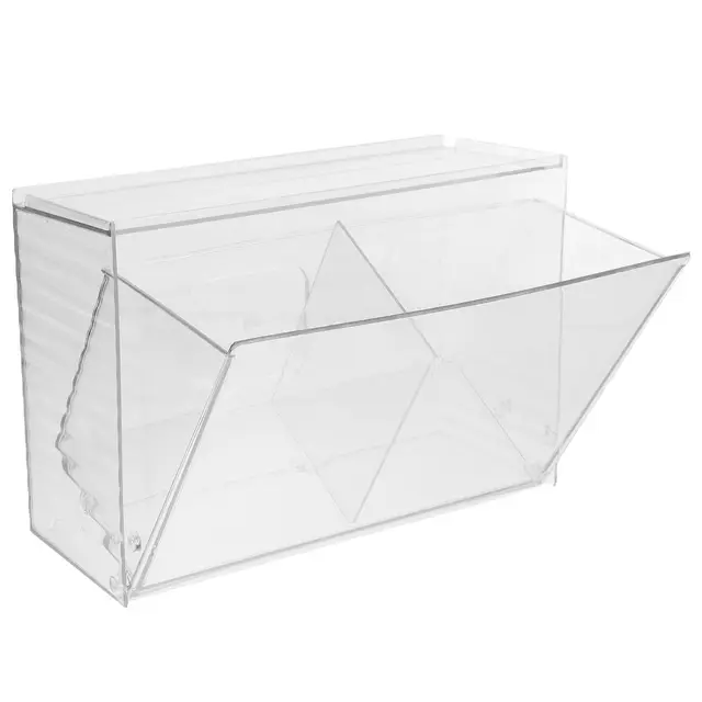 Aufbewahrungsbox Großformat Transparent aus Kunststoff mit Klappdeckel Wandmontage Organizer für Badezimmer Schlafzimmer und Büro zur Staubschutz Aufbewahrung Kleiner Gegenstände