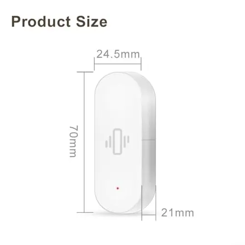 Briefkasten Sensor,Bewegungsmelder Alarm,Für Tuya WIFI Smart Vibrationssensor Echtzeit-Bewegungsmelder Für SmartLife App Alarmhistorie(1 Stück)