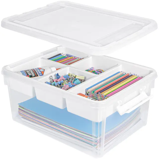 Creahaus Aufbewahrungsbox 16 L mit herausnehmbarem Tablett