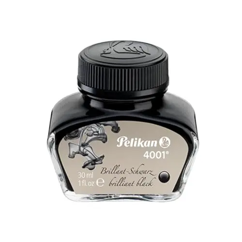 Pelikan Tintenglas 4001, 30 ml, 1 Set, brillant schwarz