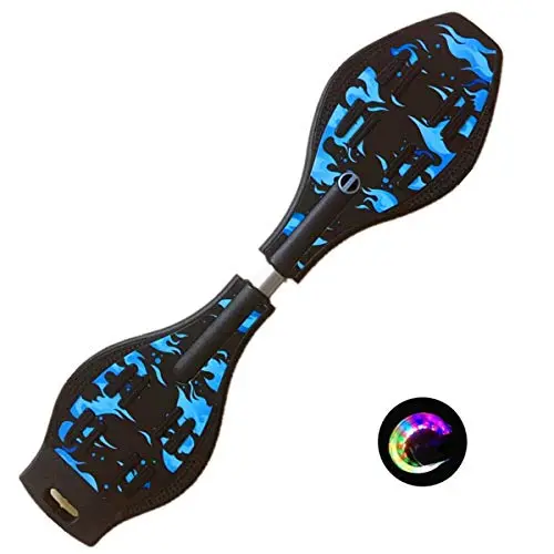 Waveboard Kinder Street Surfen Caster Torsion Skateboard Double Decks Casterboards für Wave/Surf Waveboard/Castor Board with Light Up Wheels for Kids/Teens