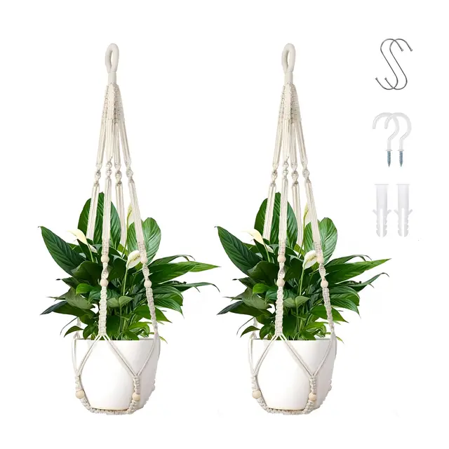 kiaufdcf makramee blumenampel 2er set
