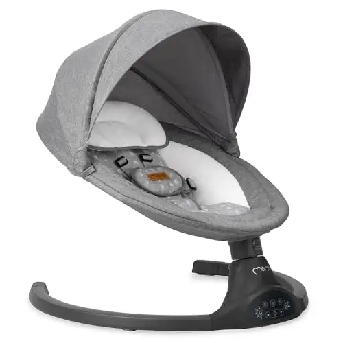 MoMi KENANI elektrische Babywippe bis 9 kg mit Fernbedienung & Bluetooth