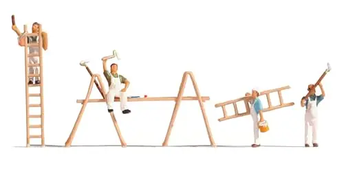 noch maler-set 4 figuren h0