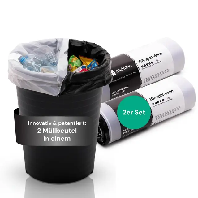 multibin doppelkammer muellbeutel 80l