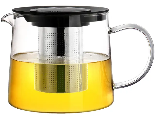tebery 1.5l glas teekanne mit