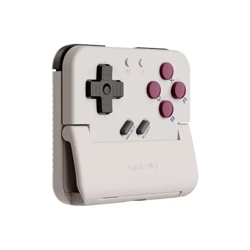 GameSir Pocket Taco Vertikaler Handheld-Controller für Android – Kabelloser Mobiler Gaming-Controller, 600-mAh-Akku, Leichtgewicht mit Durchladefunktion, Retro-Arcade-Mobiles Gamepad (Weiß)