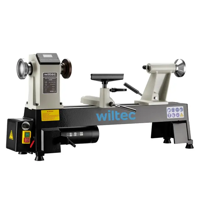 Wiltec Drechselbank 550 W mit variabler Drehzahl 650-3800 U/min