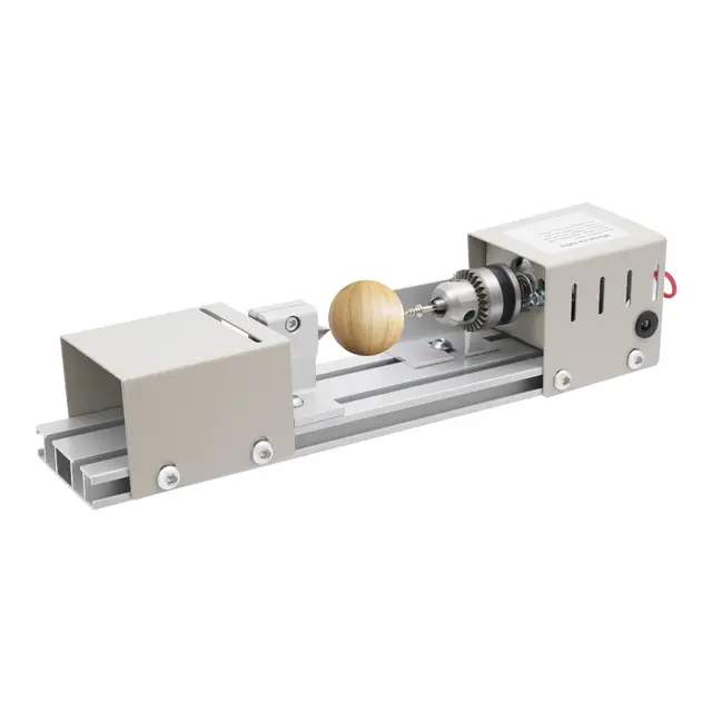 Drehbank, Hochleistungs-Mini-Drehmaschine, Drechselmaschine Spindeldrehzah 4000–9000 U/min, 96 W für Hobbyisten, Holzbearbeitung, Handwerk