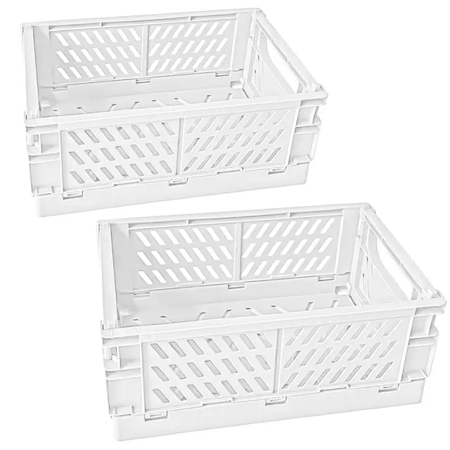 Frepea Klappbox Kunststoff Weiß 2er-Set Größe M