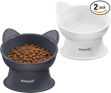 mateeylife erhöhter katzennapf 2er set