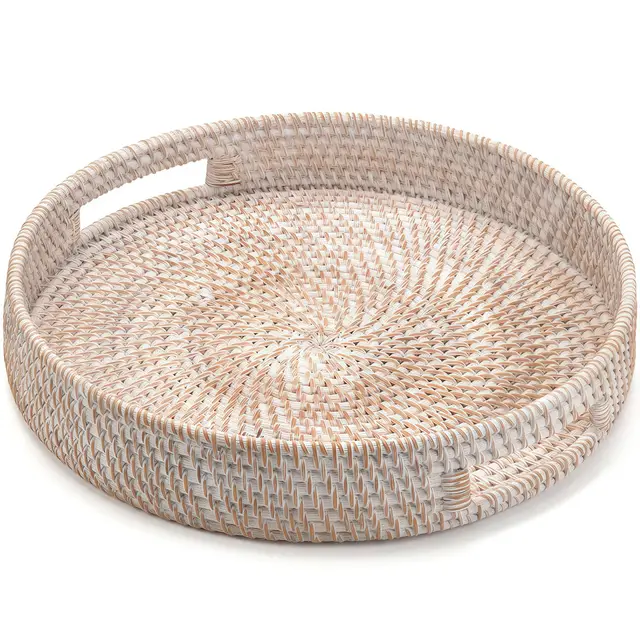 ximisise rundes rattan serviertablett