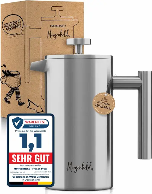 morgenheld french press edelstahl 1l