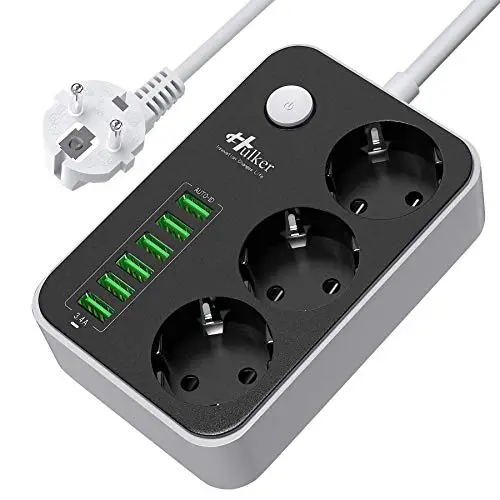 hulker steckdosenleiste 3 fach mit 6