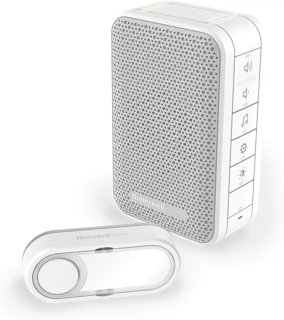 Honeywell Home DC313S Serie 3 Tragbar, Funk-LED-Gong mit Klingeltaster (weiß)