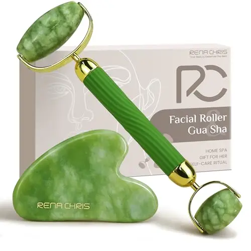 Rena Chris Jade Gua Sha & Gesichtsroller Set