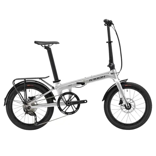 KABON Klapprad 20 Zoll Carbon, 9 Geschwindigkeit Faltrad mit Carbon Rahmen Ultraleichtes Mini Stadtfahrrad Faltrad Klapprad Herren Damen