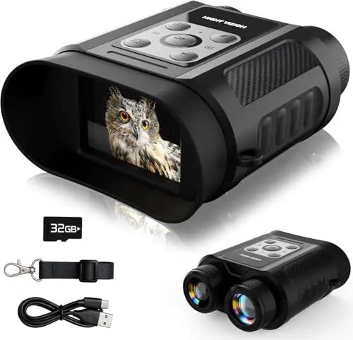 Nachtsichtgerät 4K, 1000FT Sichtbereich, 7-stufige einstellbare IR, 8X Digitalzoom, 2,4'' HD Bildschirm für Outdoor-Jagd, Camping und Wildbeobachtung