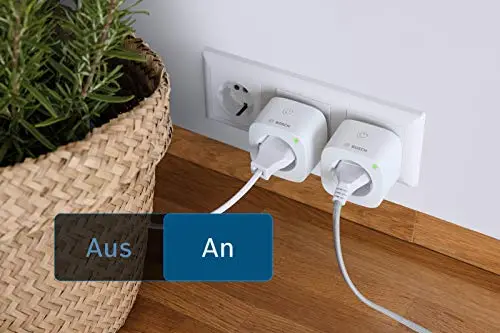 Bosch Smart Home Zwischenstecker kompakt, smarte Steckdose mit App-Funktion, Funksignal-Verstärkung, kompatibel mit Alexa, Google Home und HomeKit