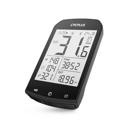 CYCPLUS GPS Fahrradcomputer Kabellos, wasserdichte Fahrrad Tachometer und Kilometerzähler, ANT+ Bluetooth Drahtloser Fahrrad Tacho, 2,9 Zoll LCD mit Hintergrundbeleuchtung (Neu Aufgerüstet)
