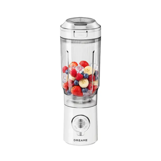 DREAME PortFresh Tragbarer Mixer, Abnehmbares Motorgehäuse, Schnellladen, 880 ml BPA-freier Mixbecher (500 ml Mixkapazität), 5 voreingestellte Funktionen, Selbstreinigungsmodus,Spülmaschinenfest,Weiß