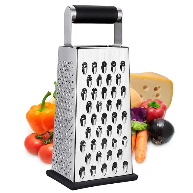 yc kitchen käsereibe 4-seitig edelstahl