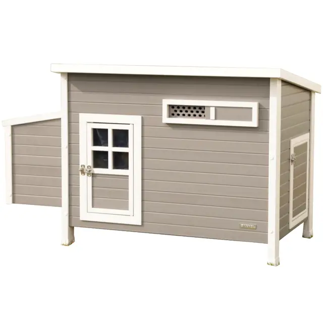 Kerbl Hobbyfarming ECO-Kunststoffstall für Hühner, Hühnerstall, 137x73x83cm, wetterfest, nachhaltiges Material, einfache Pflege, langlebig