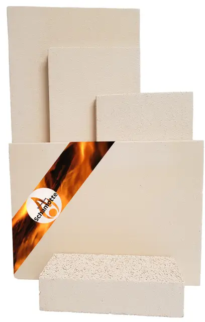 Schamotteplatten Premium Wh für den Feuerraum und auch für Holzbacköfen, Pizzaöfen und Grills feuerfest & lebensmittelecht viele Größen online verfügbar (400 x 300 x 30 mm, 1 Stück)