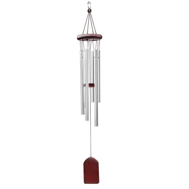 nuoshen Windspiel 65cm Aluminium 6 Rohre Rotbraun