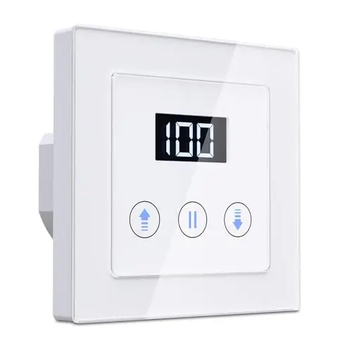 Wlan Rolladenschalter, Smart Jalousieschalter Kompatibel mit Alexa/Google Home, Rolladensteuerung mit Prozentuale Anzeige, Benötigt Nullleiter