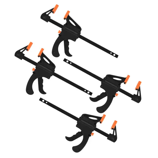 4 Stück Einhandzwingen, Schraubzwingen Set, Schnellspannzwingen, Federzwinge Klemmzwinge Zwinge - 4 Zoll