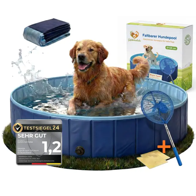 Gefährtenliebe Hundepool 120x30cm (340L) faltbar