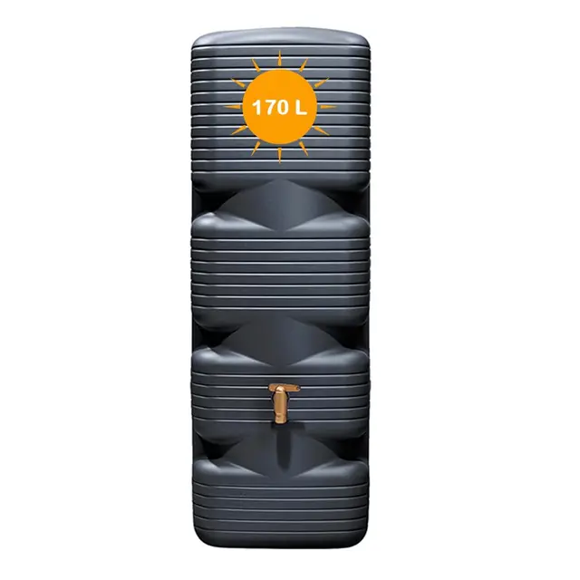Yoursol Quadro Wandtank 170 L Regentonne Graphite Grey