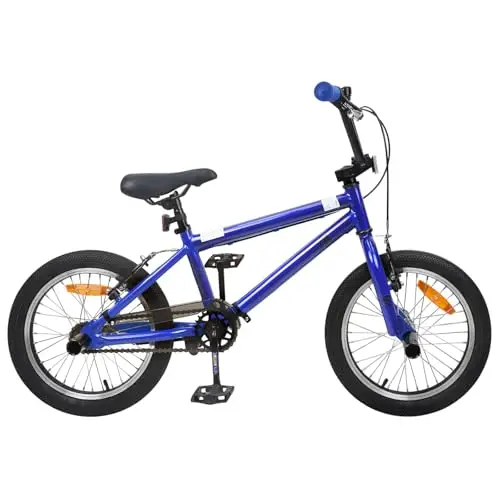 BMX Rad Zoll Schwarz für Kinder ab Jahren Stahlrahmen EIN-Gang Fahrrad mit verstellbarem Sitz und Lenker für Freizeit, Tricks und sicheres Fahren im Park und Stadt