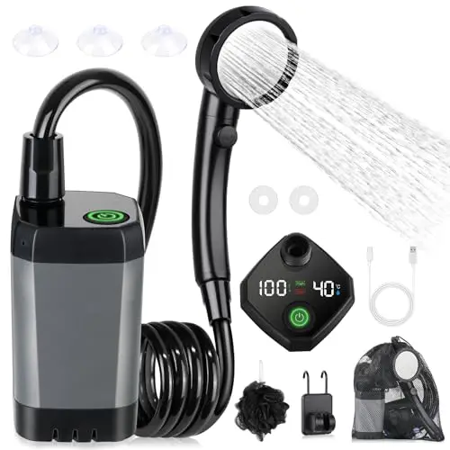 spopal campingdusche tragbar 6000mah